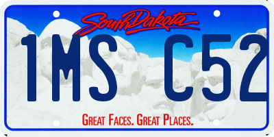 SD license plate 1MSC52