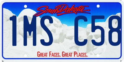 SD license plate 1MSC58