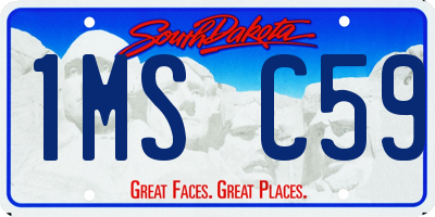 SD license plate 1MSC59