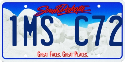 SD license plate 1MSC72