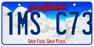 SD license plate 1MSC73