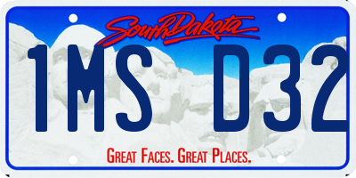 SD license plate 1MSD32