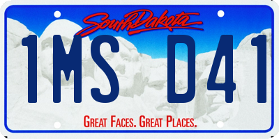 SD license plate 1MSD41