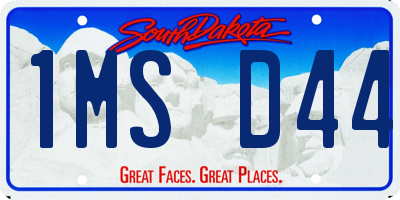 SD license plate 1MSD44