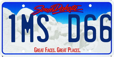 SD license plate 1MSD66