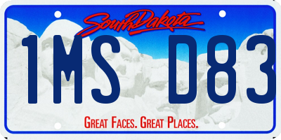SD license plate 1MSD83