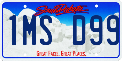 SD license plate 1MSD99