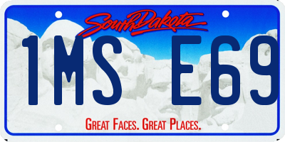 SD license plate 1MSE69