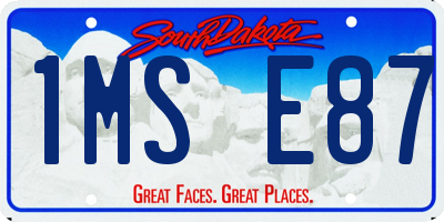 SD license plate 1MSE87
