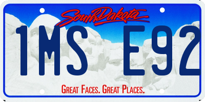 SD license plate 1MSE92