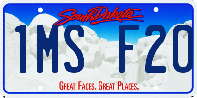 SD license plate 1MSF20