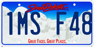 SD license plate 1MSF48