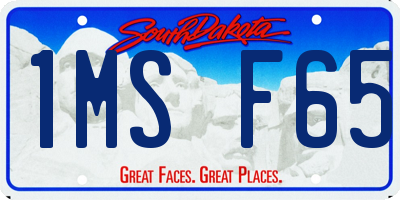 SD license plate 1MSF65