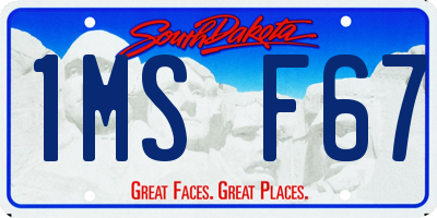 SD license plate 1MSF67