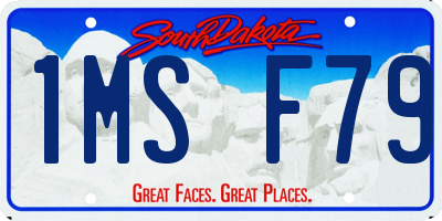 SD license plate 1MSF79
