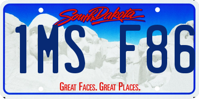 SD license plate 1MSF86