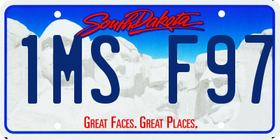 SD license plate 1MSF97