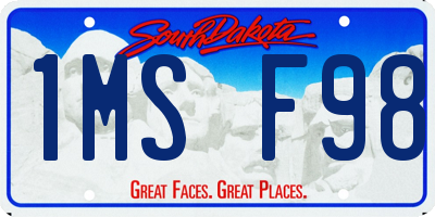 SD license plate 1MSF98