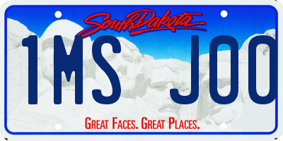 SD license plate 1MSJ00