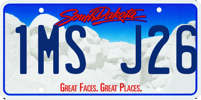 SD license plate 1MSJ26