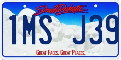 SD license plate 1MSJ39