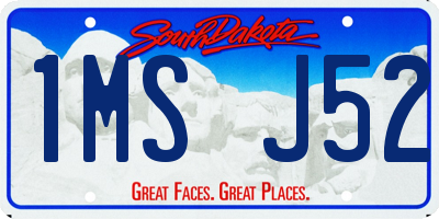 SD license plate 1MSJ52