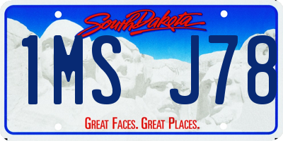 SD license plate 1MSJ78
