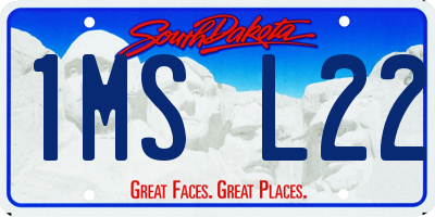 SD license plate 1MSL22