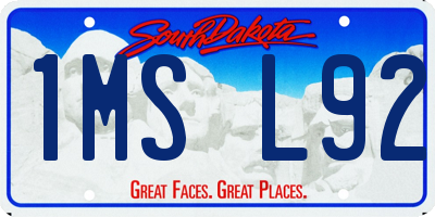 SD license plate 1MSL92