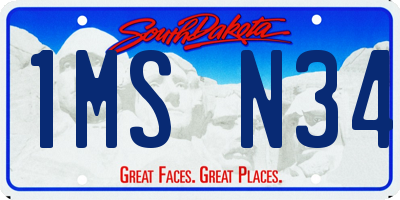 SD license plate 1MSN34