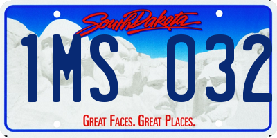 SD license plate 1MSO32
