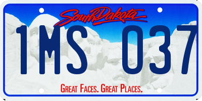 SD license plate 1MSO37