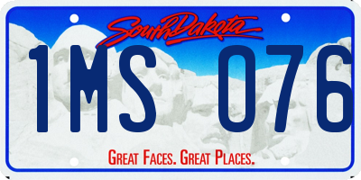 SD license plate 1MSO76