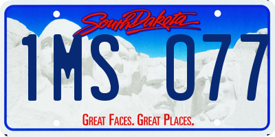 SD license plate 1MSO77
