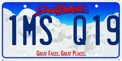 SD license plate 1MSQ19