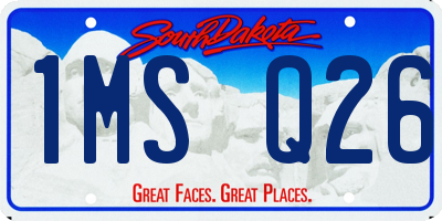 SD license plate 1MSQ26