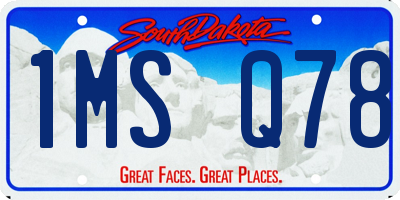 SD license plate 1MSQ78