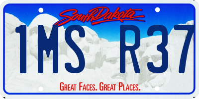 SD license plate 1MSR37