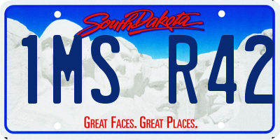 SD license plate 1MSR42