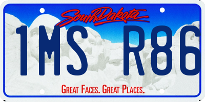 SD license plate 1MSR86