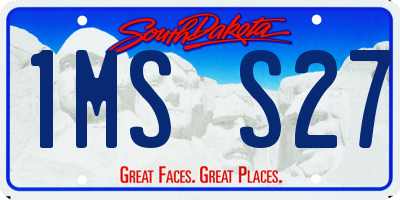 SD license plate 1MSS27