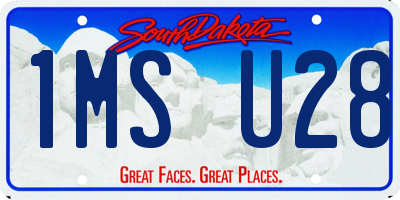 SD license plate 1MSU28