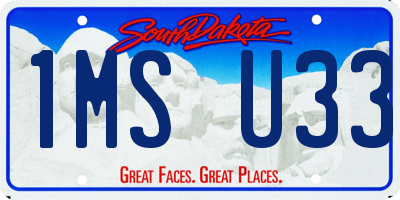 SD license plate 1MSU33
