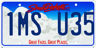 SD license plate 1MSU35