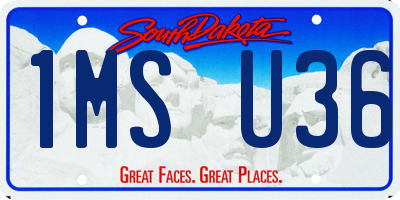 SD license plate 1MSU36