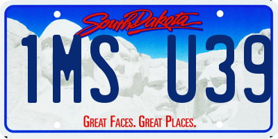 SD license plate 1MSU39