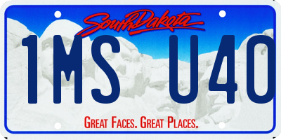 SD license plate 1MSU40