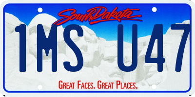 SD license plate 1MSU47