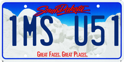 SD license plate 1MSU51