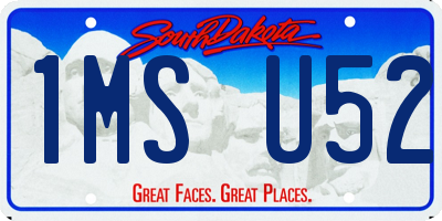 SD license plate 1MSU52